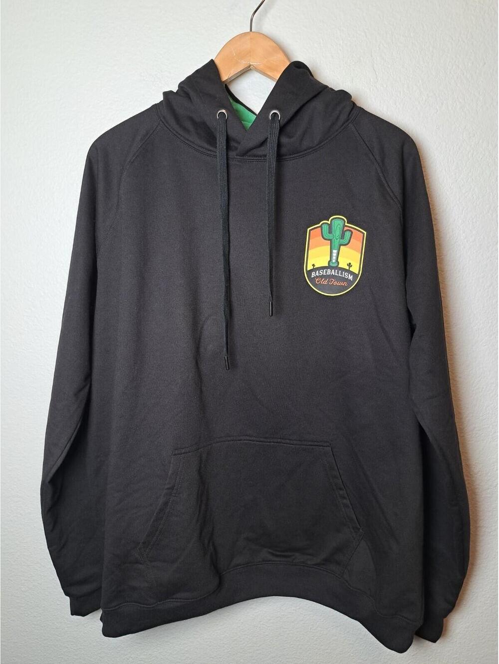 $65 Baseballism Men’s L Pullover Hoodie Black Sweatshirt